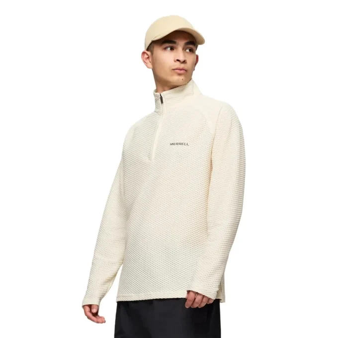 Camisa de camadas intermédias Teebo com fecho de correr de um quarto para homem Camisa de camadas intermédias Teebo com fecho de correr de um quarto para homem
