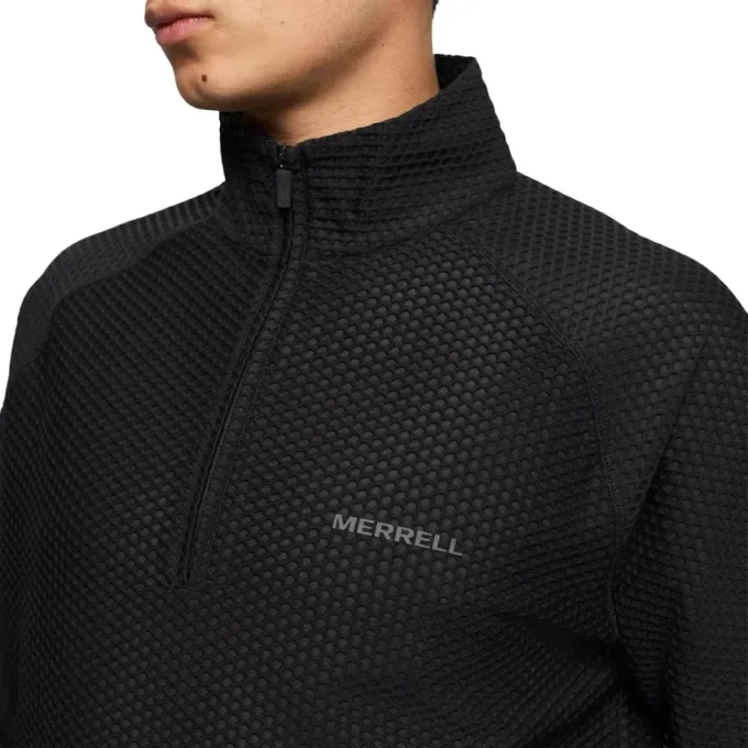 Camisa de camadas intermédias Teebo com fecho de correr de um quarto para homem Camisa de camadas intermédias Teebo com fecho de correr de um quarto para homem