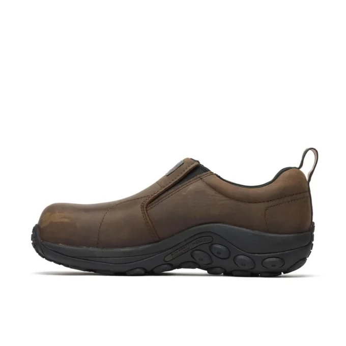 Sapato de trabalho feminino Jungle Moc em couro com biqueira reforçada Sapato de trabalho feminino Jungle Moc em couro com biqueira reforçada